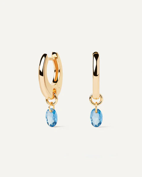 PDPAOLA LILY TURQUOISE HOOP EARRING AR01B94U 
