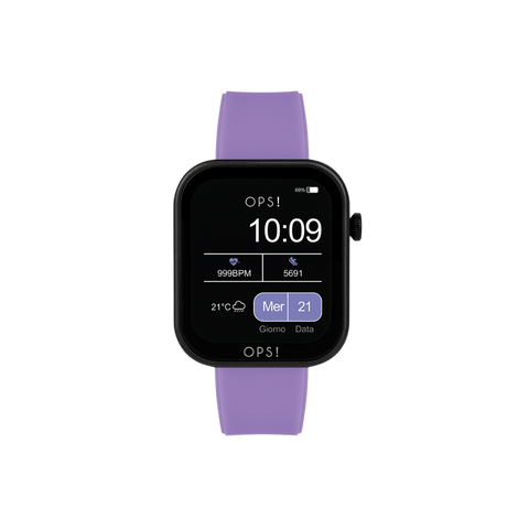 OPS SMART OROLOGIO SMARTWATCH CALL CON MAGLIA SILICONE LILLA OPSSW31