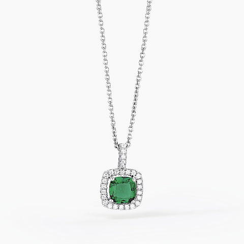 MABINA COLLANA QUADRATA SMERALDO 553035