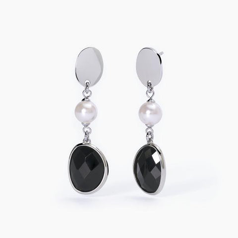 2JEWELS ORECCHINO PERLE E ONICE NERO 261366