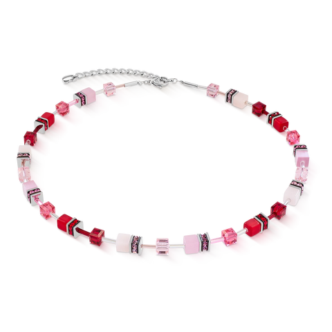COEUR DE LION COLLANA ICON CUBE ROSSO ROSA 2838101903