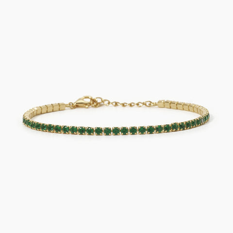 MABINA BRACCIALE TENNIS VERDE ORO 533573