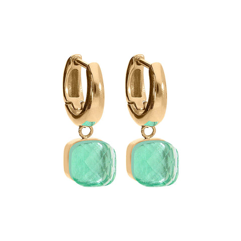 QUDO GREEN STONE EARRING 300409