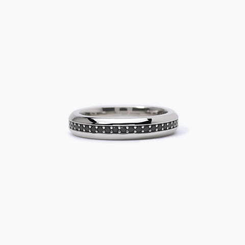 MABINA MAN RING PAVE' BLACK