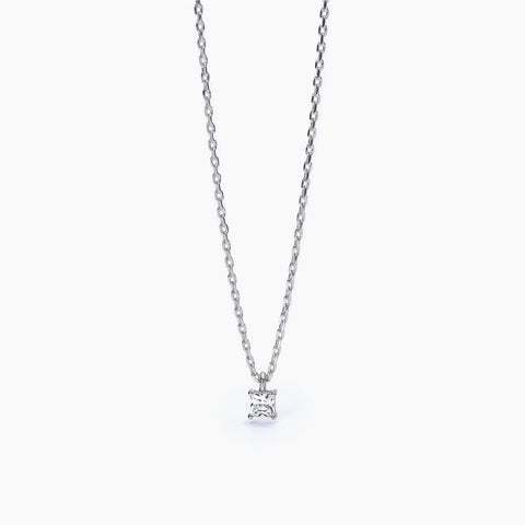 MABINA UOMO GIROCOLLO CON ZIRCONE QUADRATO BIANCO 553571
