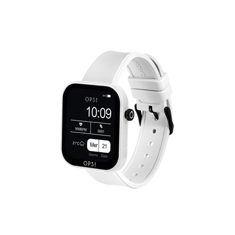 OPS SMART OROLOGIO SMARTWATCH CALL CON MAGLIA SILICONE BIANCO OPSSW26