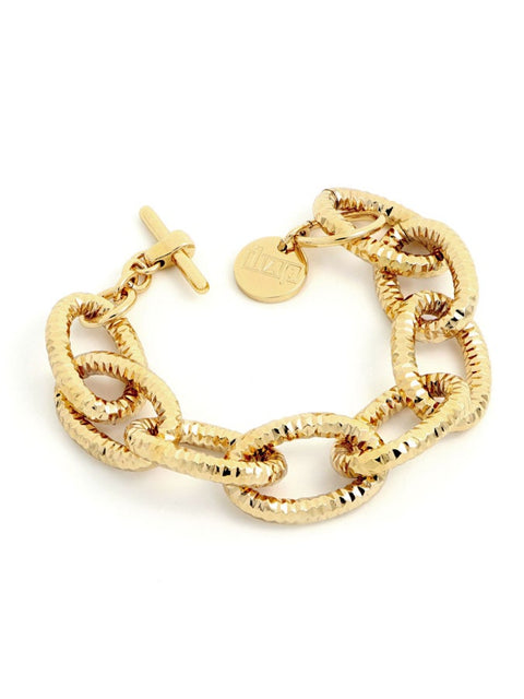 UNOAERRE BRACCIALE CATENA DIAMANTATA ORO 1900