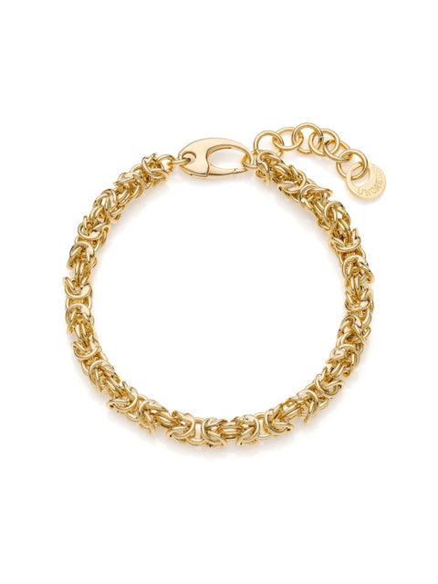 Unoaerre Bracciale Bizantina in Argento Dorato 6334