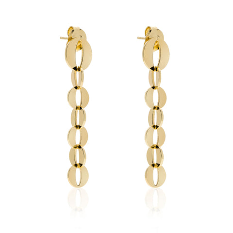 UNOAERRE ORECCHINO LUNGO CATENA DINAMICA DORATA 2470