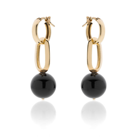 UNOAERRE ORECCHINO PERLA NERA CHERRY 2483