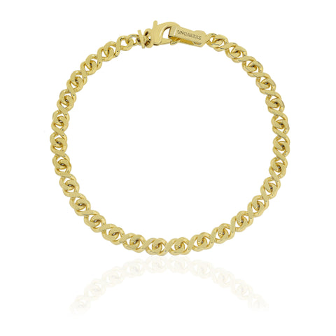 UNOAERRE UOMO BRACCIALE CATENA OCCHIO DI PERNICE DORATO 2486