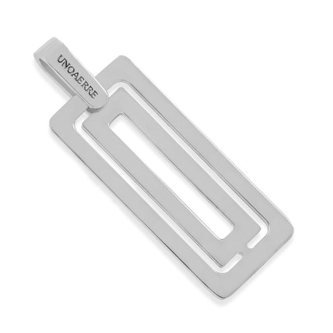 UNOAERRE MAN RECTANGULAR PLATE PENDANT 2543