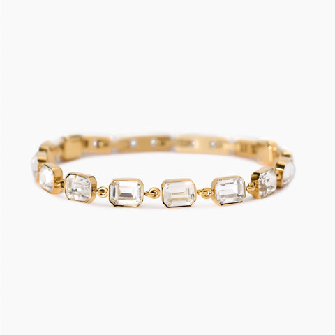 BRACCIALE DORATO CON CRITALLI BIANCHI 831003