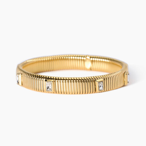 BRACCIALE DORATO TUBOGAS CON CRISTALLI 831005