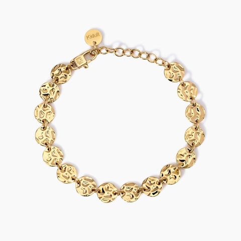 BRACCIALE DORATO CON TONDI MARTELLATI 831007