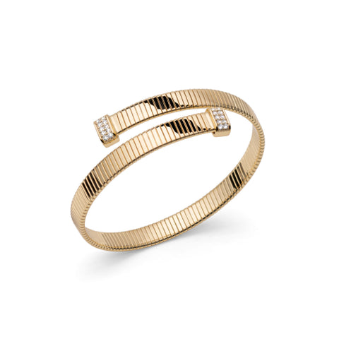 UNOAERRE BRACCIALE TUBOGAS CON ZIRCONI ORO 2674