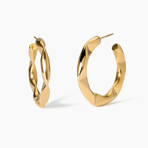 ORECCHINI DORATI POLIGONALI 861022