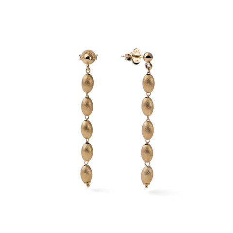 UNOAERRE ARGENTO ORECCHINO SATINATO DORATO 6664