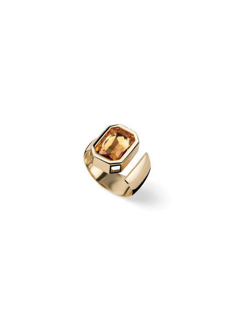 UNOAERRE ANELLO CRISTALLO GIALLO 2816