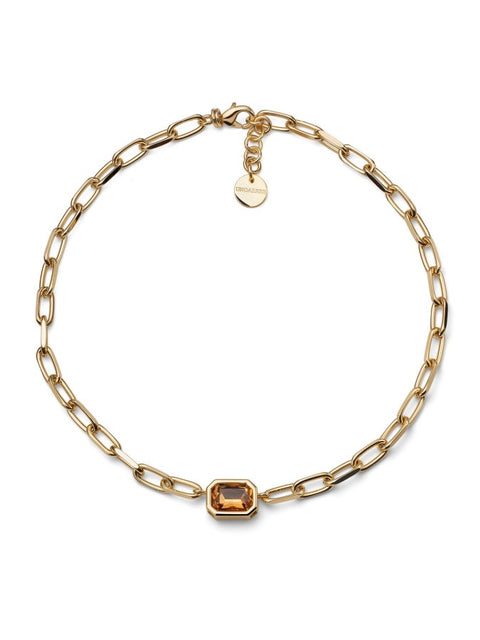 UNOAERRE COLLANA CATENA CRISTALLO GIALLO 2831