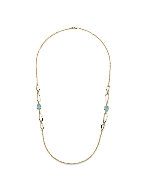 UNOAERRE COLLANA LUNGA GOCCIA AZZURRA 2834