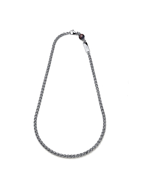 UNOAERRE UOMO COLLANA AETERNUM CON OCCHIO DI TIGRE 4315