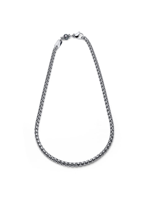 UNOAERRE UOMO COLLANA AETERNUM VENEZIANA CON PERLA NERA 4318