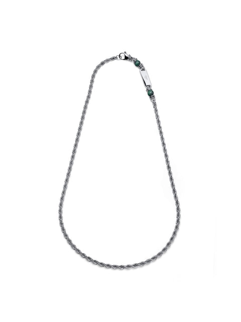 UNOAERRE UOMO COLLANA AETERNUM CORDA CON MALACHITE 4320