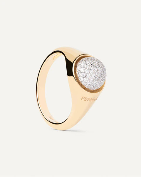 PDPAOLA PAVE' MOON RING
