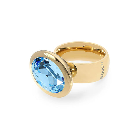 QUDO ANELLO TIVOLA ORO TURCHESE