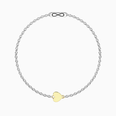 KIDULT INFINITY BRACCIALE CUORE ORO