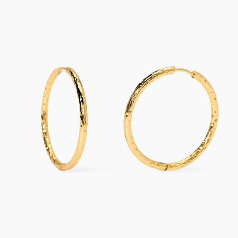 KIDULT STYLE ORECCHINO CERCHIO MARTELLATO ORO 861076