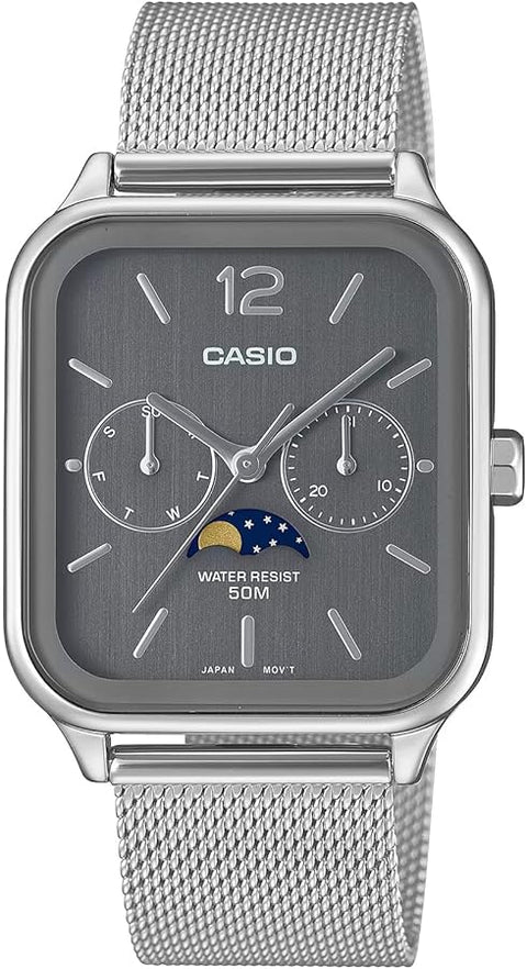 CASIO OROLOGIO FASI LUNARI MAGLIA MILANO MTPM305M8AVER