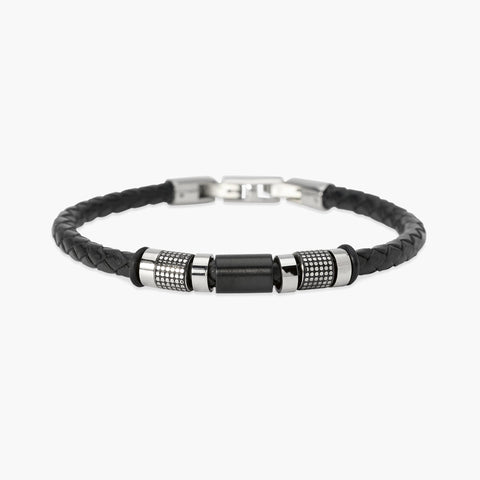 KIDULT STYLE UOMO BRACCIALE PELLE NERO 831171