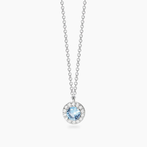 Mabina My Diamond Collana Topazio Azzurro e Diamanti Lab-Grown 553943
