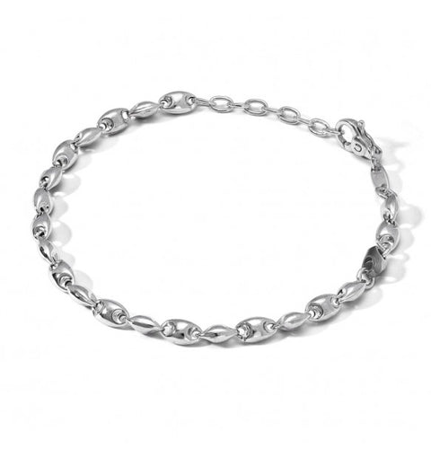 COMETE UOMO BRACCIALE ARGENTO E NERO UBR1117