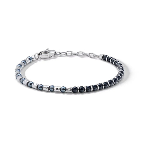 COMETE BRACCIALE UOMO CON PIETRE NERE UBR1331