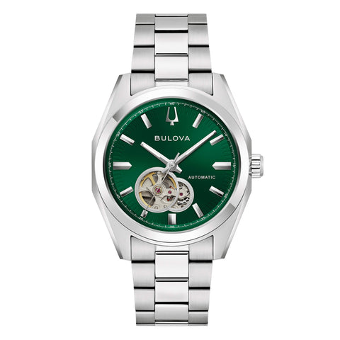 Bulova Orologio Meccanico Uomo Verde 39 mm 96A349