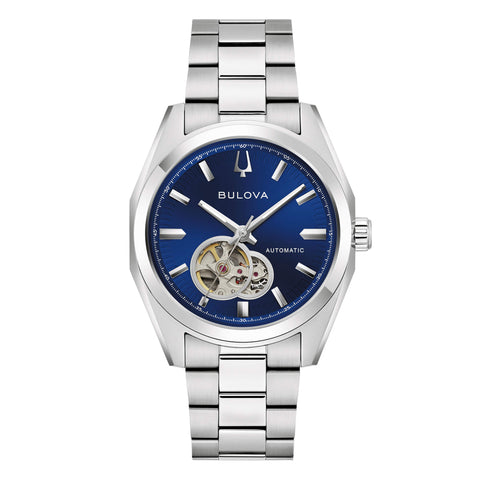 Bulova Orologio Meccanico Uomo Blu 39 mm 96A350