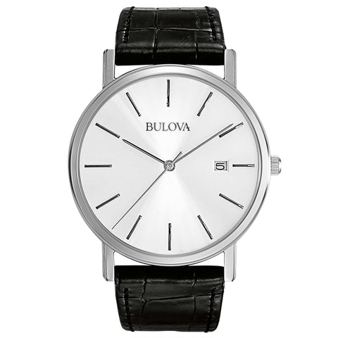 Bulova Orologio Uomo Pelle Nera 37 mm 96B104