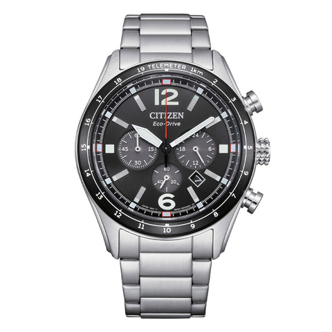 CITIZEN OROLOGIO AVIATOR CRONO NERO CA465455E