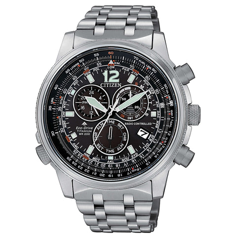 CITIZEN OROLOGIO CRONO PILOT SUPER TITANIO CB585080E