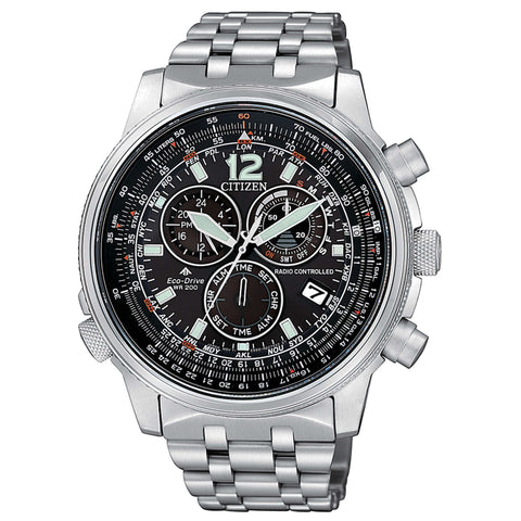 CITIZEN OROLOGIO CRONO PILOT ACCIAIO CB586086E