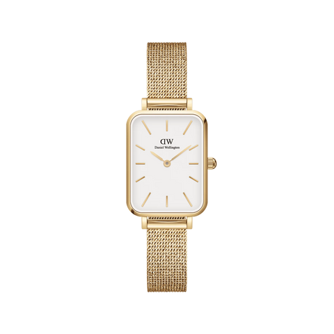 DANIEL WELLINGTON OROLOGIO QUADRO PRESSED EVERGOLD DW00100556