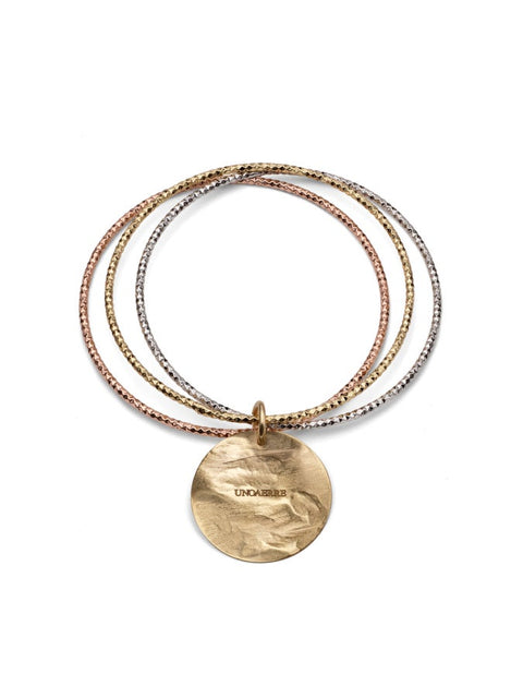 UNOAERRE BRACCIALE BANGLE CON MEDAGLIA TRE ORI 0959