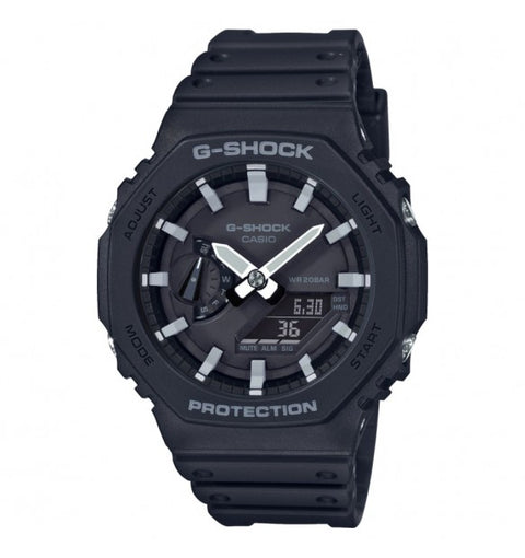 GSHOCK OROLOGIO NERO BASIC INSERTI BIANCHI GA21001AER